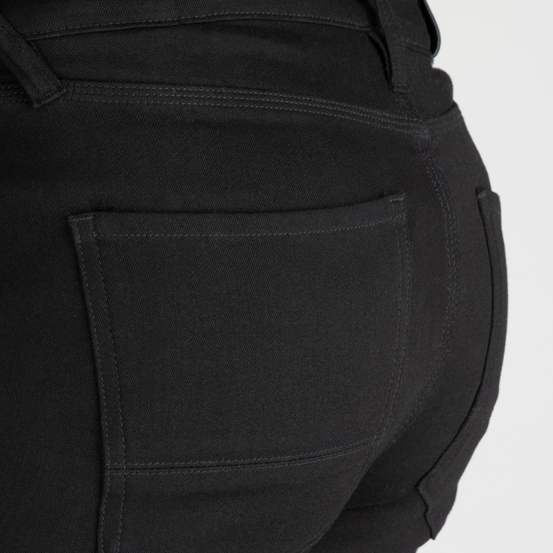 Ženske motociklističke traperice OXFORD ORIGINAL APPROVED SUPER STRETCH JEANS AA SLIM FIT crne