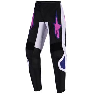 Alpinestars Fluid Grid Dječje Motokros Hlače Crno-Svijetlo Sivo-Ljubičaste