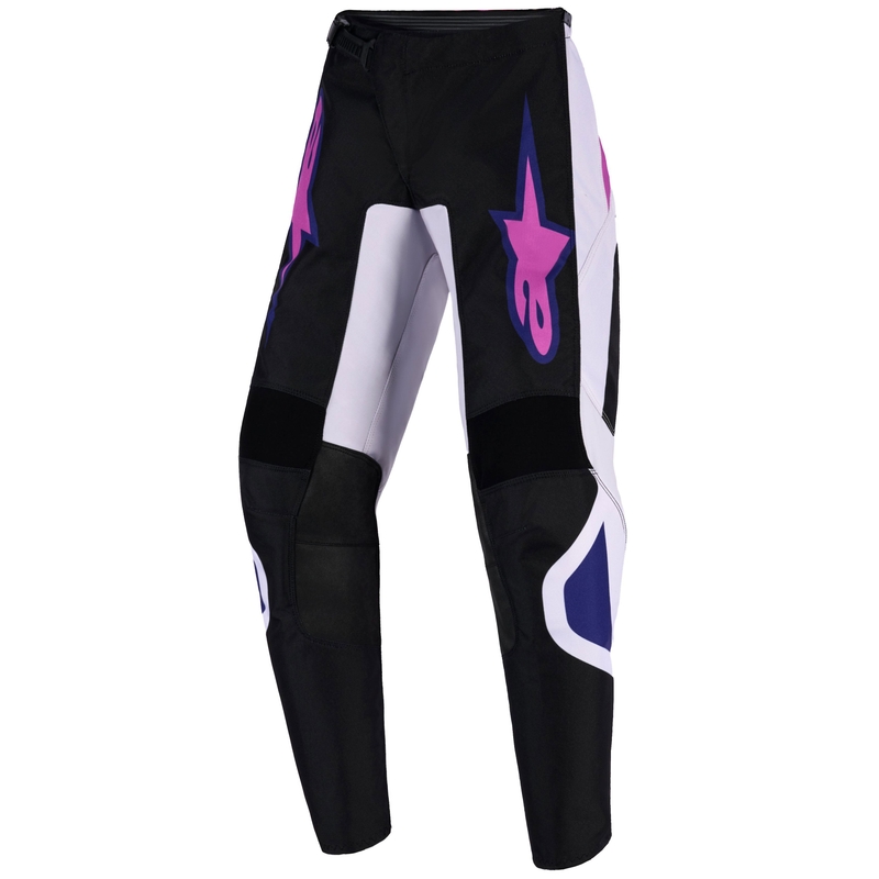 Alpinestars Fluid Grid Dječje Motokros Hlače Crno-Svijetlo Sivo-Ljubičaste