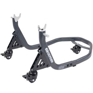 Stražnji nosač za motocikl Oxford Zero-G rocker s dodatnim kotačem, crni