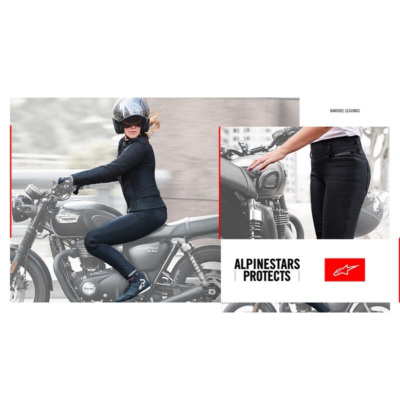 Ženske motociklističke tajice Alpinestars Banshee, crne