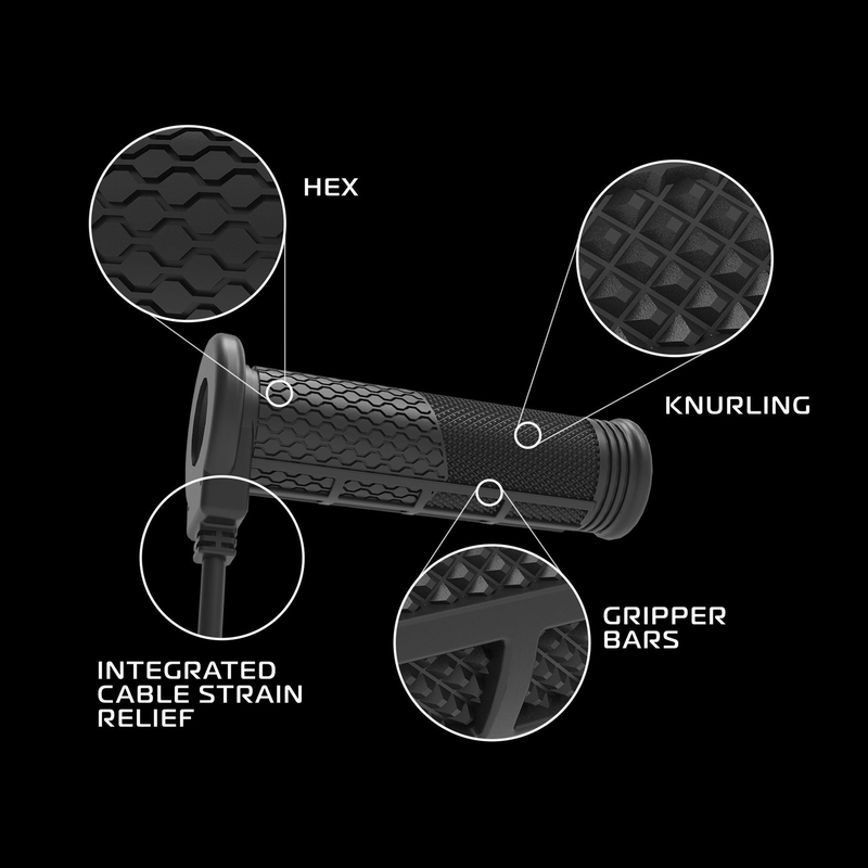 Oxford Hotgrips PRO Adventure grijane ručke s integriranim kontrolama unutar ručke