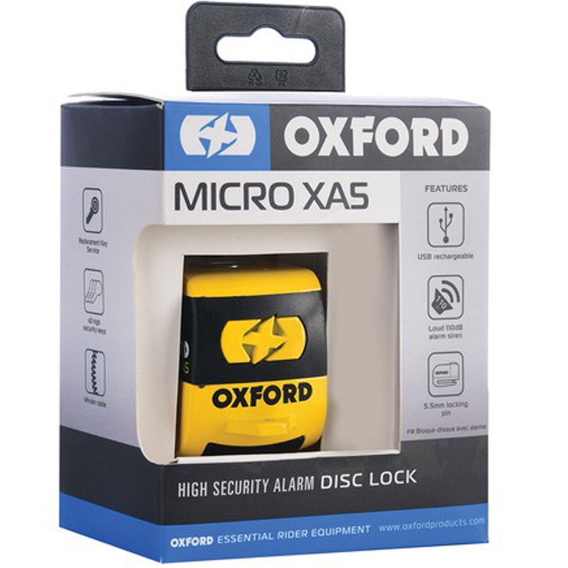 Oxford Micro XA5 brava disk kočnice s integriranim alarmom žuto-crna