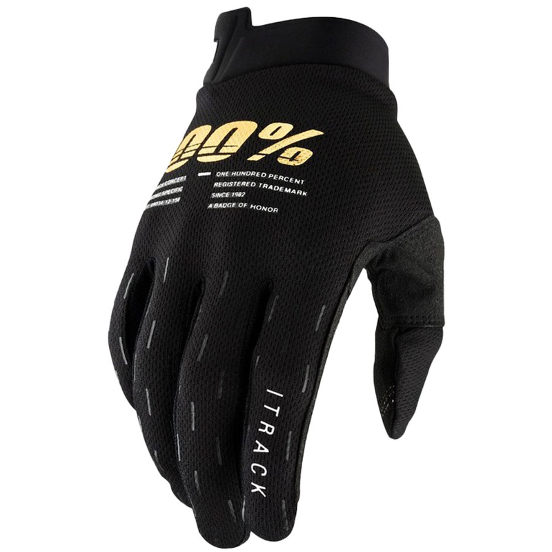Motokros rukavice 100% - USA ITRACK crno-zlatne