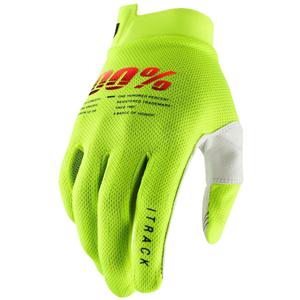 Motokros rukavice 100% - USA ITRACK fluo zelene