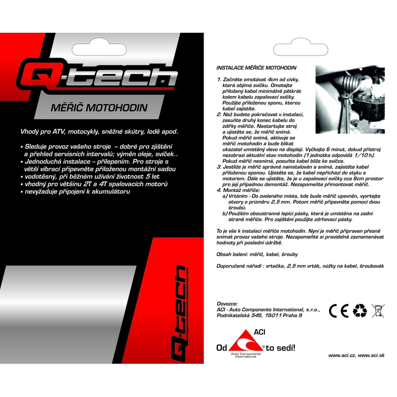 Q-TECH brojač sati plave boje