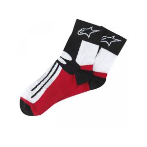 Alpinestars Racing Road kratke crno-bijelo-crvene čarape