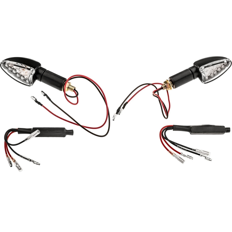 Oxford LED Arrow dugi žmigavci s prozirnom lećom i crnim kućištem