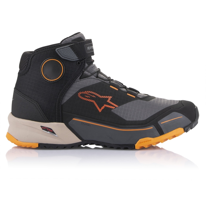 Alpinestars CR-X Drystar motociklističke čizme crno-smeđe-narančaste