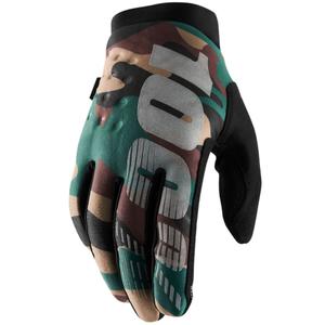 Motokros rukavice 100% - USA BRISKER camo-crne