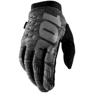 Motokros rukavice 100% - USA BRISKER sive