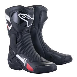 Alpinestars S-MX 6 motociklističke čizme crno-bijelo-sivo-crvene