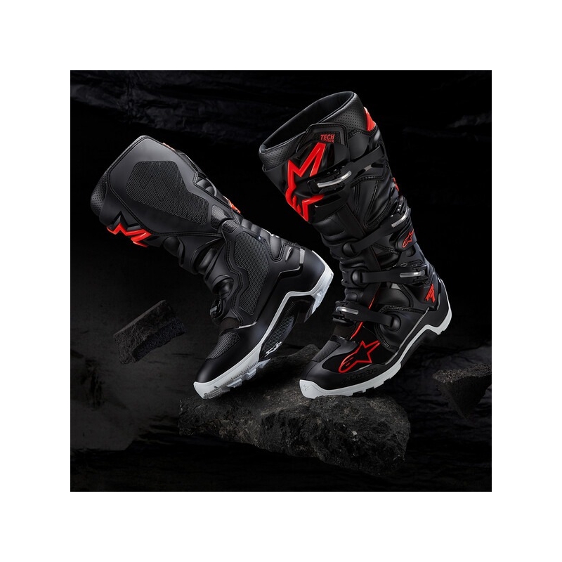 Motociklističke čizme Motociklističke čizme Alpinestars Tech 7 Enduro crno-crvene fluo-bijeleTech 7 Enduro crno-crvene fluo-bijele