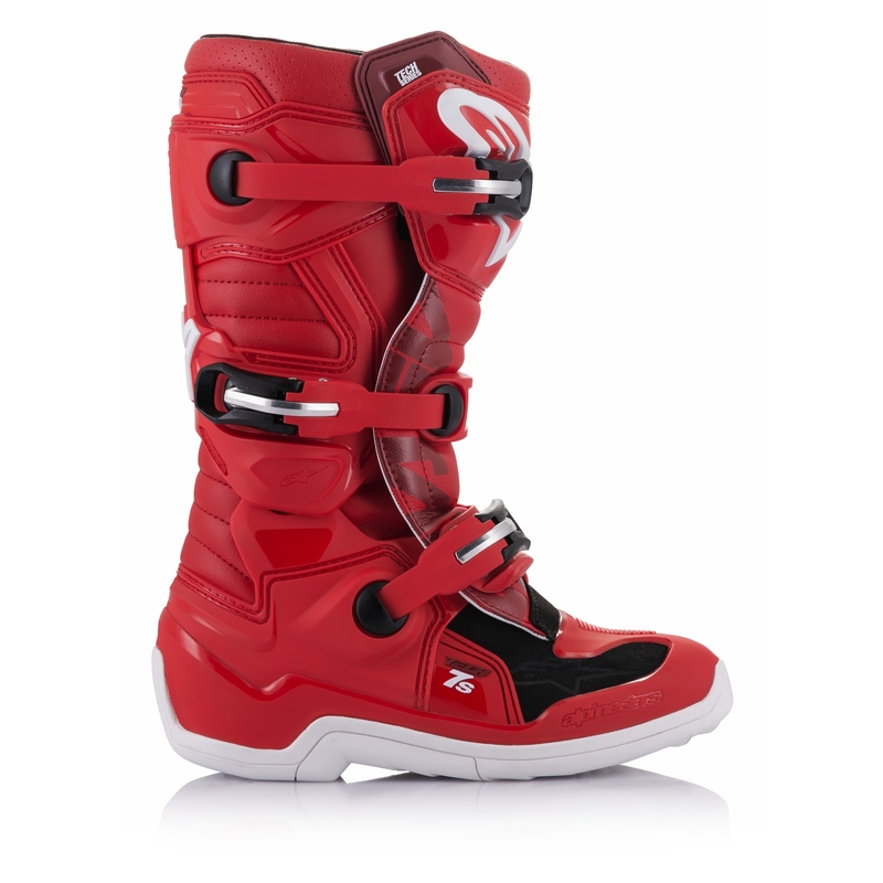 Alpinestars Tech 7 S dječje motociklističke čizme crvene boje