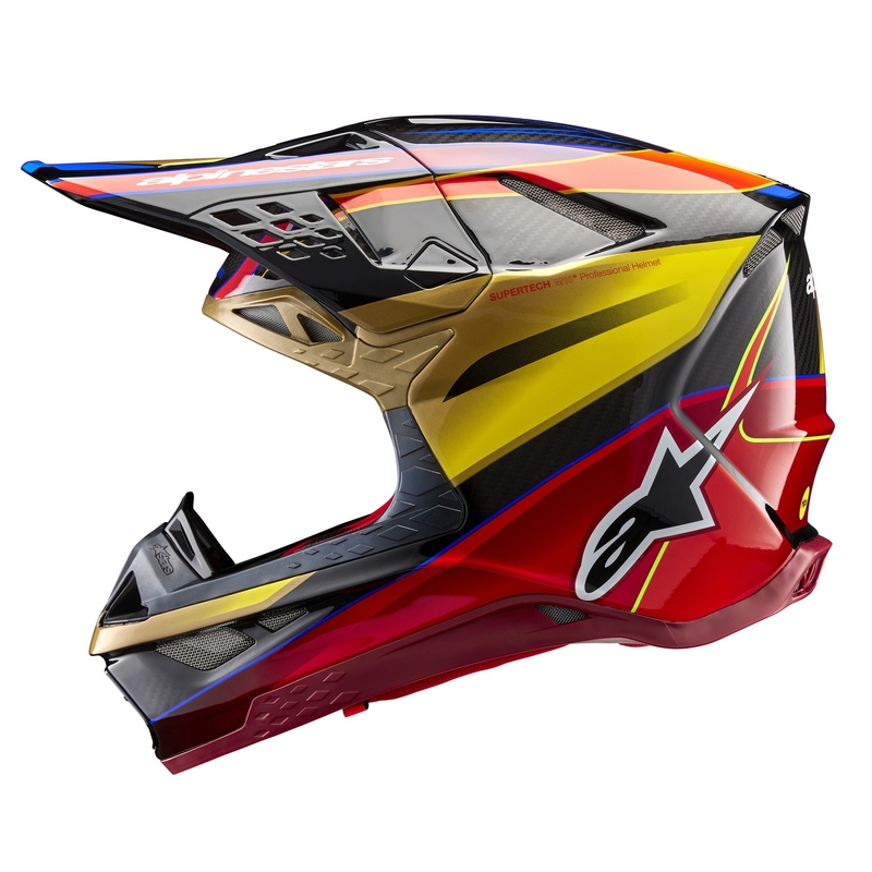 Alpinestars Supertech S-M10 Era zlatno-crvena kaciga za motokros