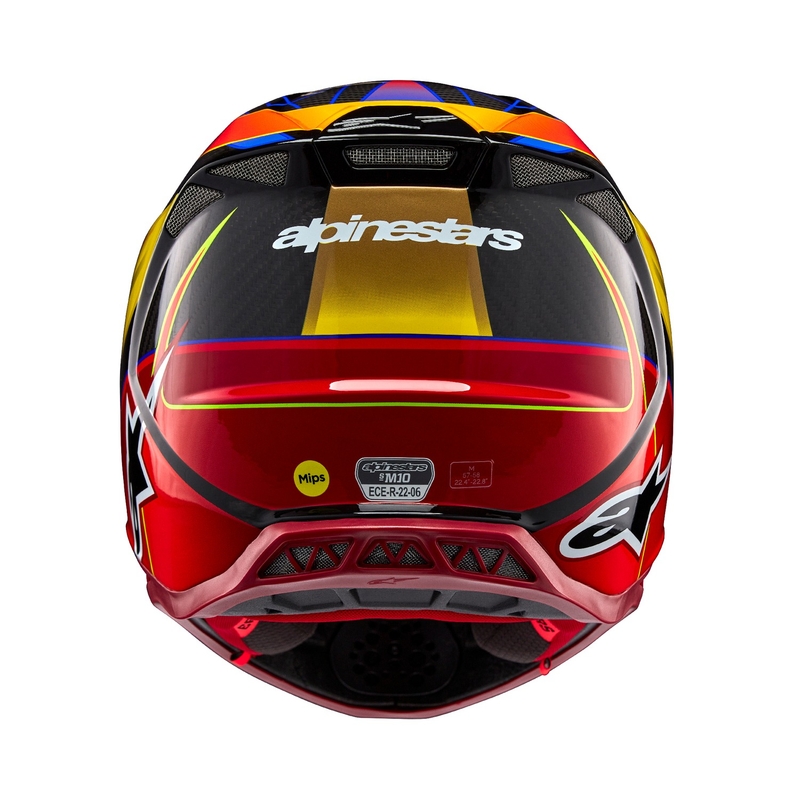 Alpinestars Supertech S-M10 Era zlatno-crvena kaciga za motokros