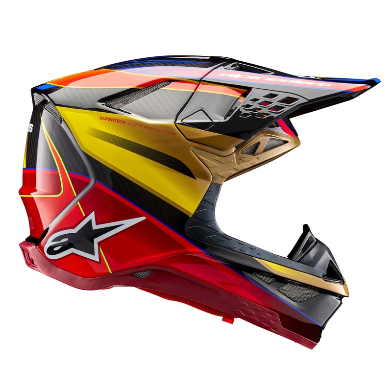Alpinestars Supertech S-M10 Era zlatno-crvena kaciga za motokros