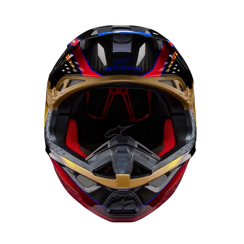Alpinestars Supertech S-M10 Era zlatno-crvena kaciga za motokros