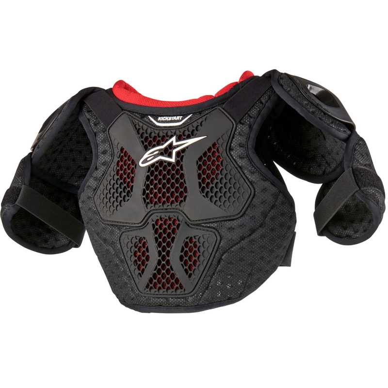 Alpinestars Bionic Kickstart dječji štitnik za tijelo crno-crveni