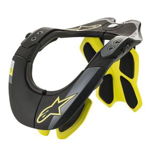 Alpinestars BNS Tech-2 štitnik za vrat crno-žuti fluo