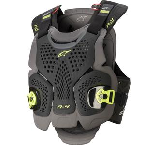 Alpinestars A-4 MAX štitnik za prsa crno-antracit-fluo žuto