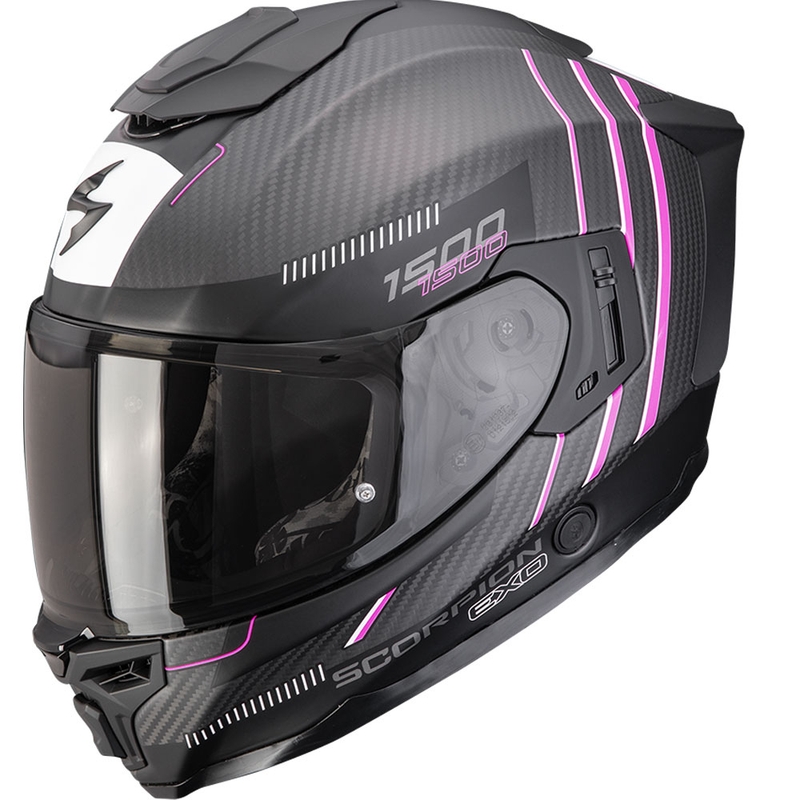 Scorpion EXO-1500 Carbon Air Zity kaciga za motocikle s punim licem, mat crno-roza