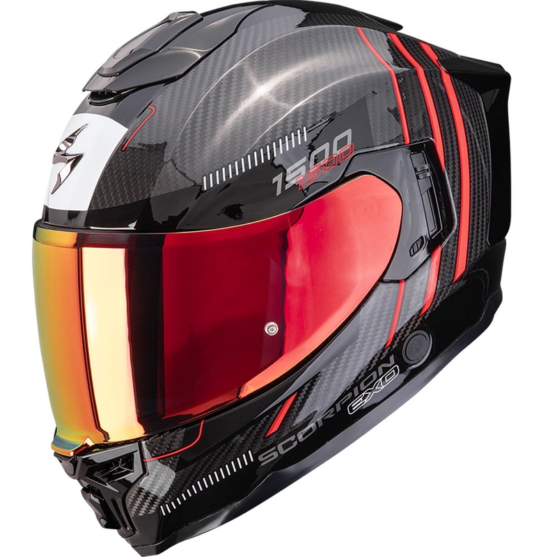 Scorpion EXO-1500 Carbon Air Zity kaciga za motocikle s punim licem, crno-crvena