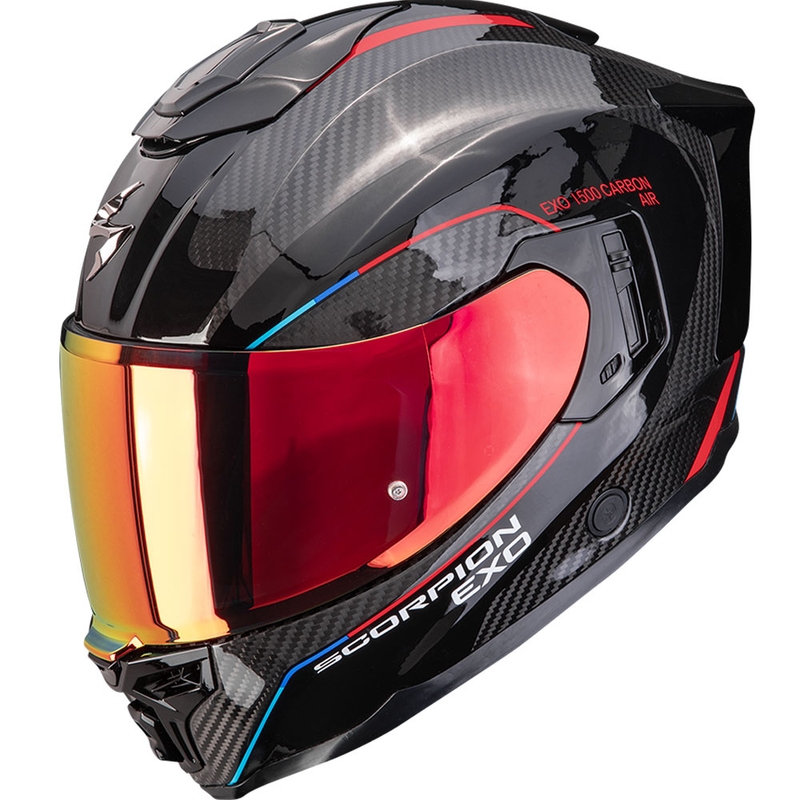 Scorpion EXO-1500 Carbon Air Mundi kaciga za motocikle s punim licem, crno-crvena
