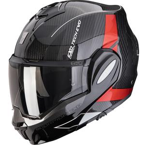 Scorpion EXO-TECH EVO Carbon CAD preklopna motociklistička kaciga crno-crvena
