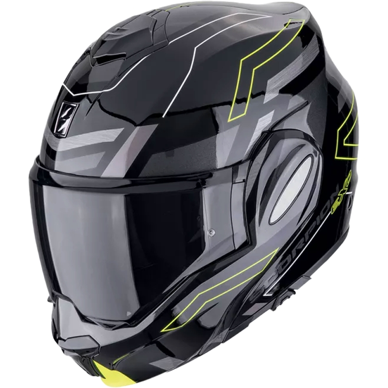 Motoristička kaciga na preklop Scorpion EXO-TECH EVO CONQUER crno-fluo žuta