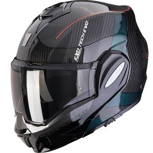 Scorpion EXO-TECH EVO Carbon CAD preklopna motociklistička kaciga crno-zelena