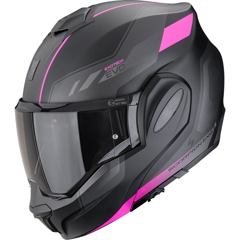 Scorpion EXO-TECH EVO Socius preklopna motociklistička kaciga mat crno-roza