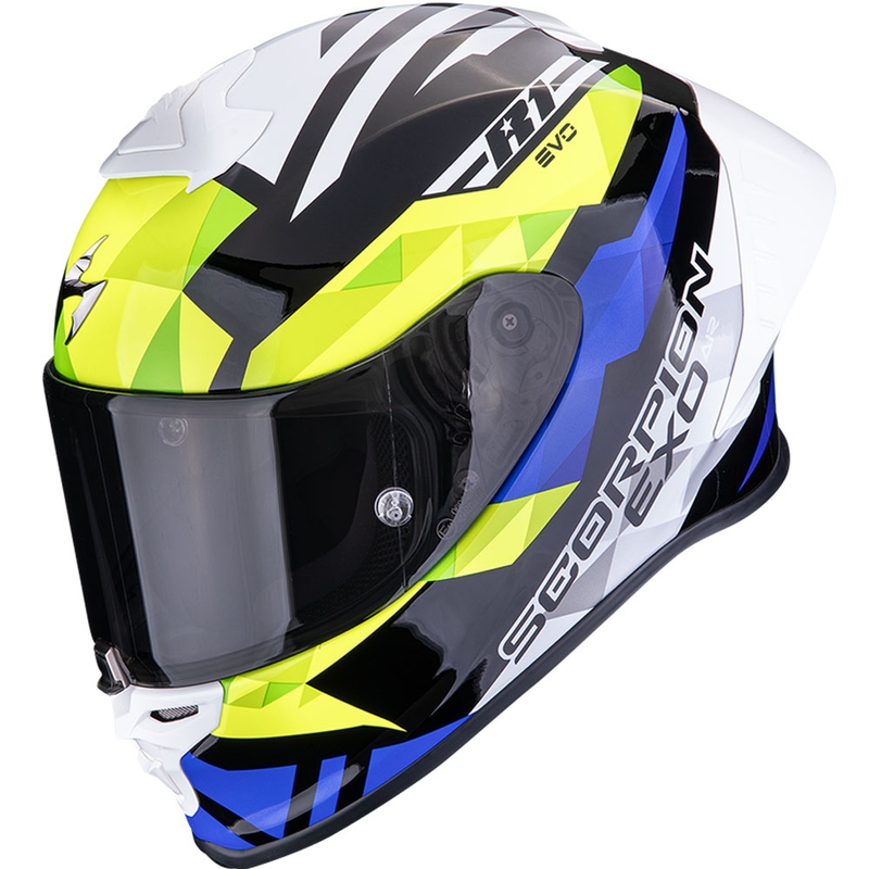 Scorpion EXO-R1 EVO II Air Valere kaciga za motocikle s punim licem, crno-plavo-fluo žuta