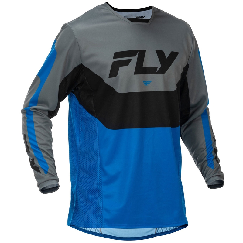 Motokros dres FLY Racing Kinetic USA plavo-sivo-crni