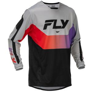 Motokros dres FLY Racing Kinetic USA sivo-crveno-ljubičasto-crni