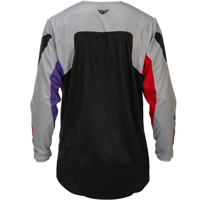 Motokros dres FLY Racing Kinetic USA sivo-crveno-ljubičasto-crni
