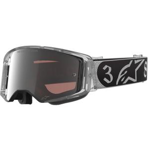 Alpinestars Supertech Vision DNGR38 XXV motokros naočale crno-srebrne s ogledalom od srebrnog pleksiglasa