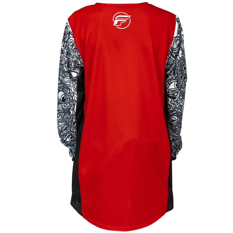 Dječji motokros dres FLY Racing KINETIC MUTANT crveno-bijelo-crni