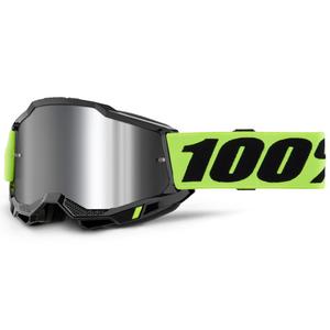 Motokros naočale 100% Accuri 2 fluo žute sa srebrnim pleksiglasom