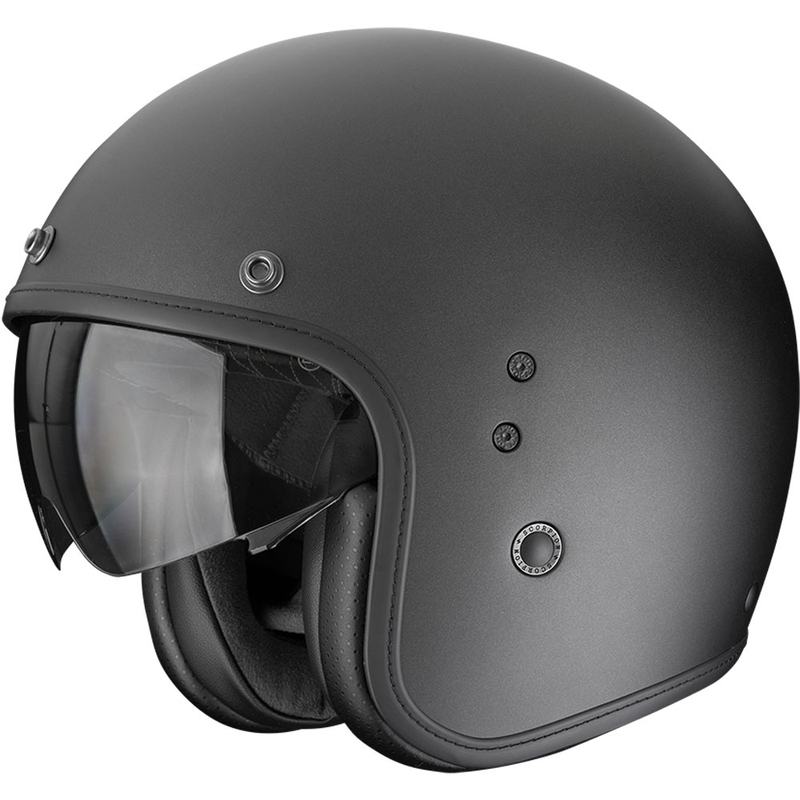 Scorpion Belfast EVO Solid otvorena motociklistička kaciga mat biserno crna