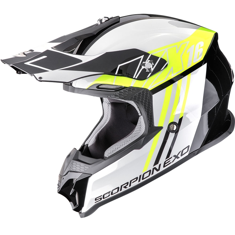 Scorpion VX-16 EVO Air Lignes motocross kaciga crno-fluo žuta