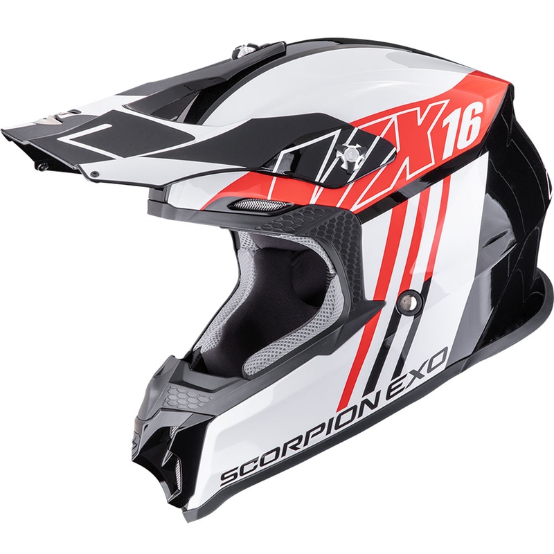 Scorpion VX-16 EVO Air Lignes motokros kaciga crno-crvena