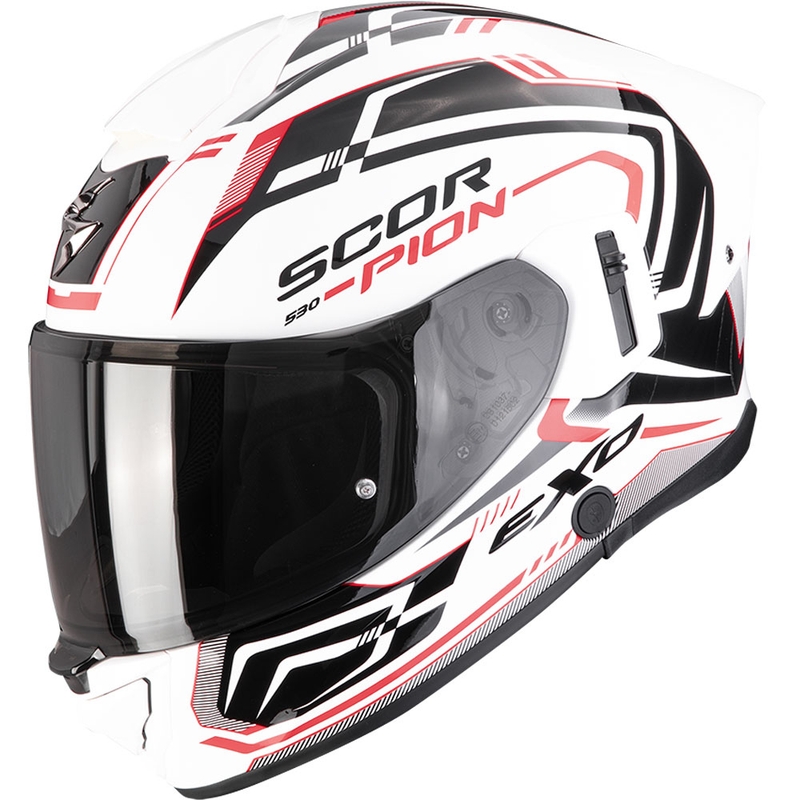 Scorpion EXO-530 Air Slope kaciga za motocikle s punim licem, bijelo-crno-crvena