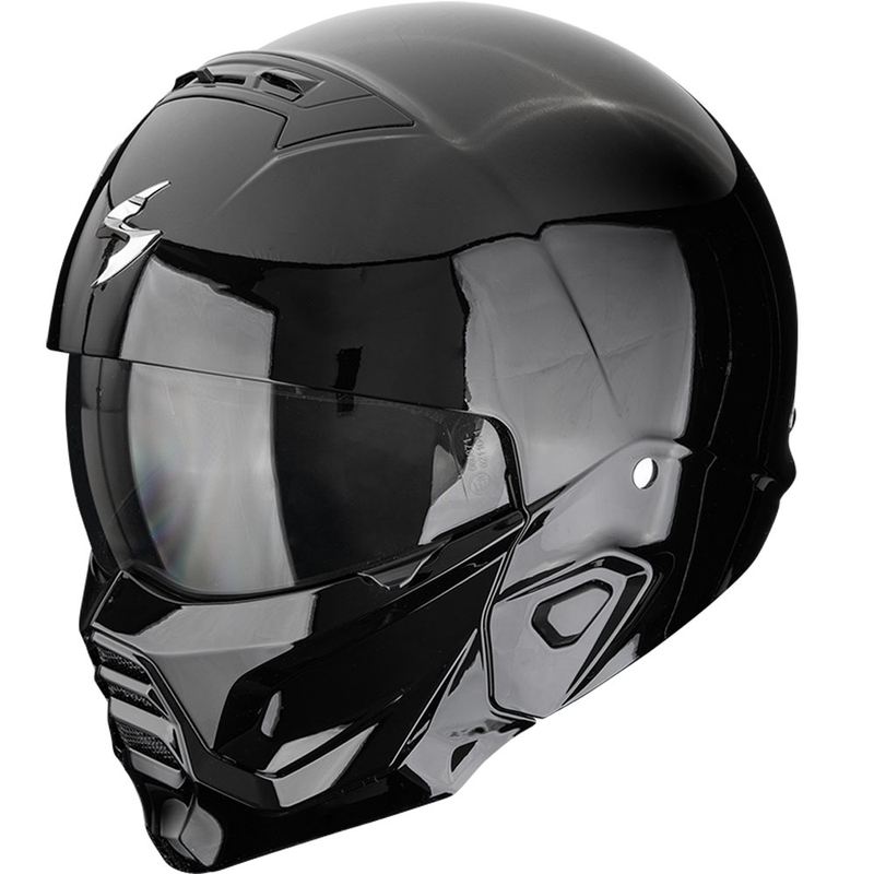 Otvorena kaciga s maskom Scorpion EXO-COMBAT II, crna
