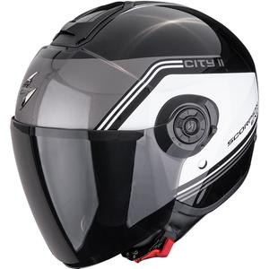 Scorpion EXO-CITY II Vita otvorena motociklistička kaciga, metalik crno-bijela