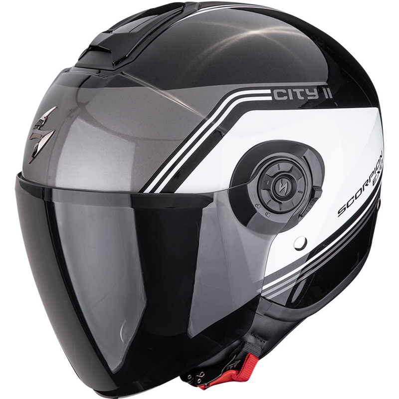 Scorpion EXO-CITY II Vita otvorena motociklistička kaciga, metalik crno-bijela