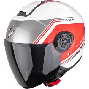 Scorpion EXO-CITY II Vita otvorena motociklistička kaciga bijelo-crvena