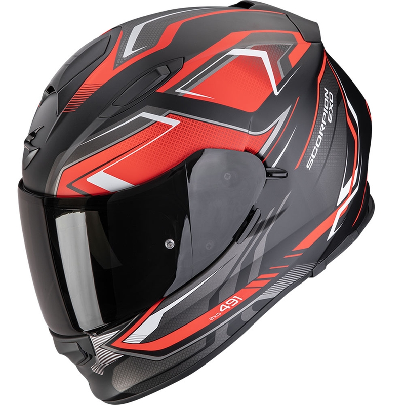 Scorpion EXO-491 Zumo integralna motociklistička kaciga mat crno-crvena
