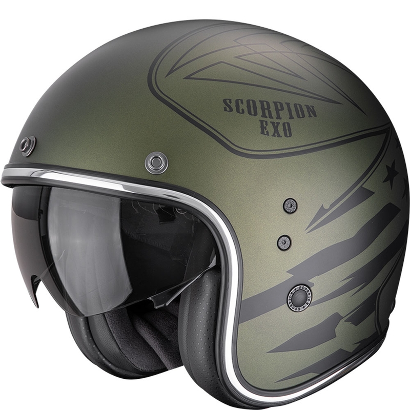 Scorpion Belfast Dawg otvorena motociklistička kaciga mat zelena