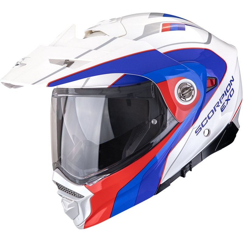 Enduro motociklistička kaciga Scorpion ADX-2 Kamps bijelo-crveno-plava